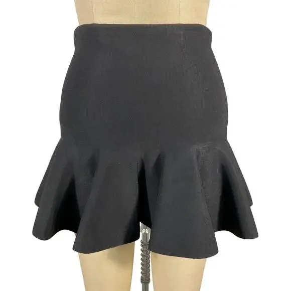 A.L.C. Flounce Black Eliza Skirt Size S - Picture 2 of 6